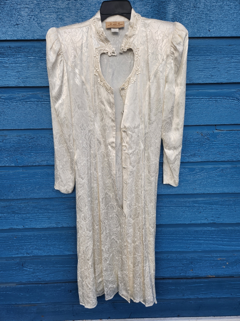 New Frontier Ivory Lace Maxi Dress with Ornate Neckline